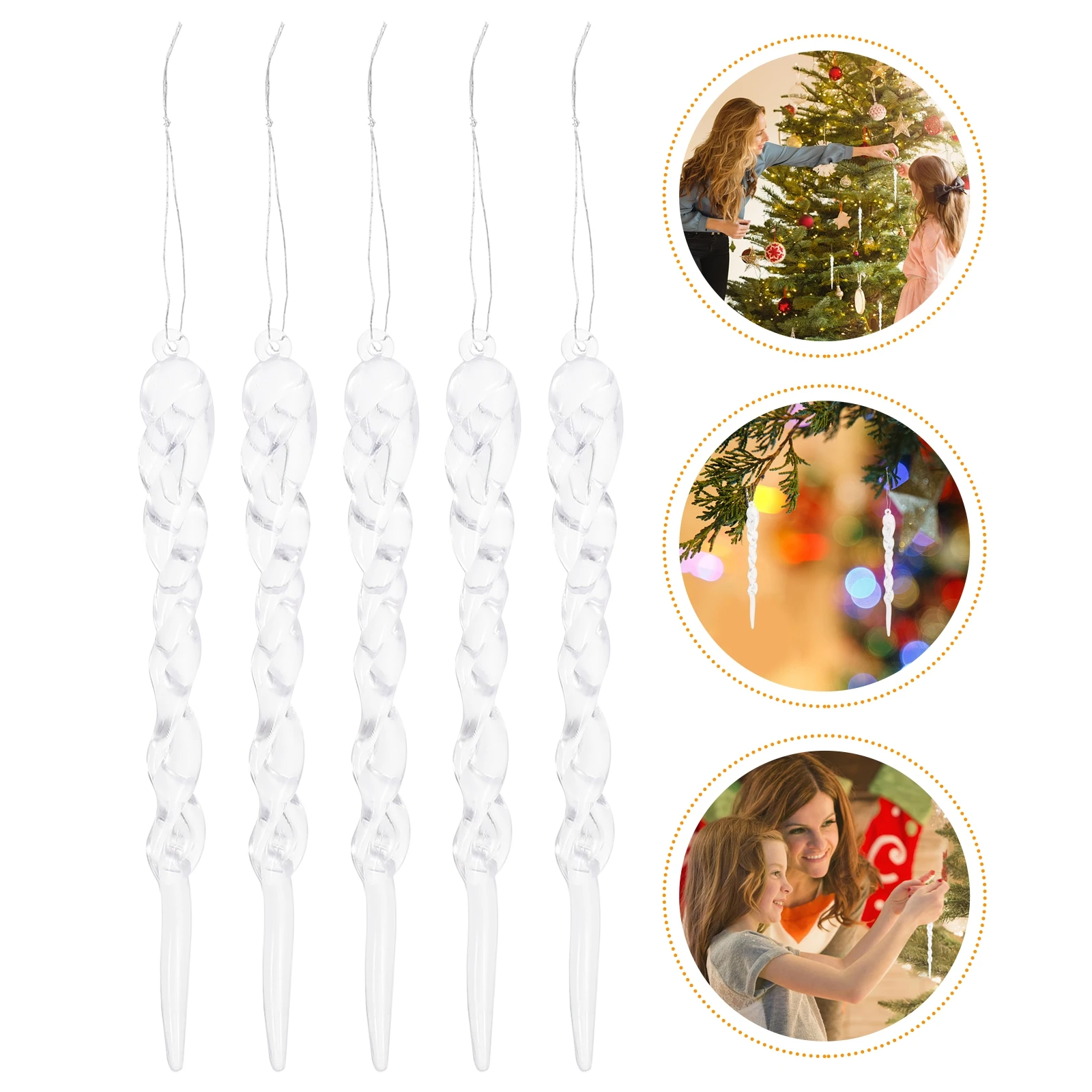 

24pcs Christmas Decorations Plastic Hanging Tree Garden Fence Window Corridor Photo Props Quality
