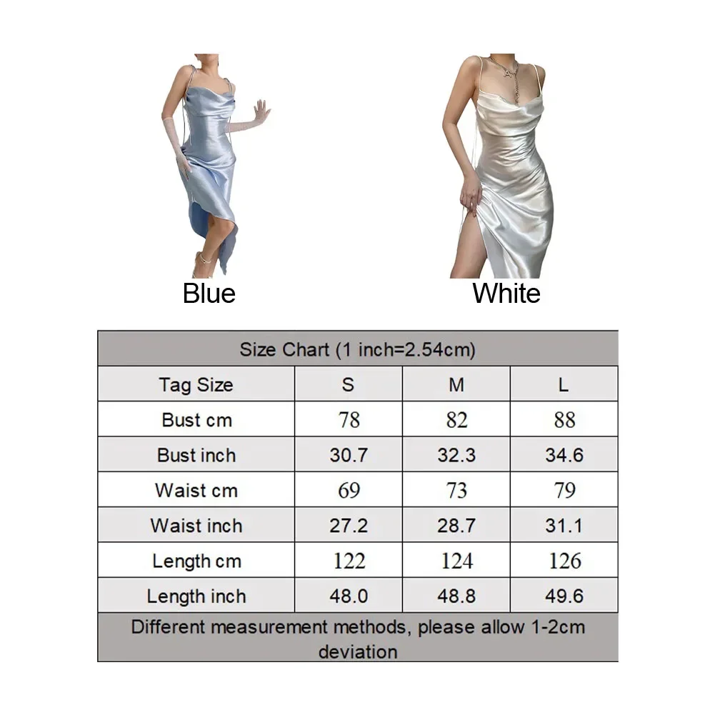 여성 불규칙한 캐주얼 서스펜더 새틴 드레스 섹시 슬림 롱 스커트 데일리 파티 웨딩 민소매 드레스