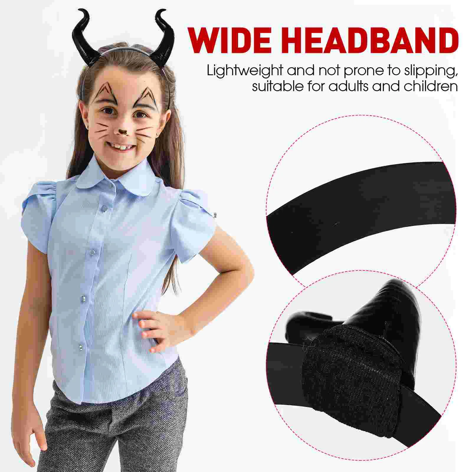 Horn Headgear Hair Accessories Halloween Masquerade Side Props Loop Ladies Costumes Gothic Band Shape Ox Ring