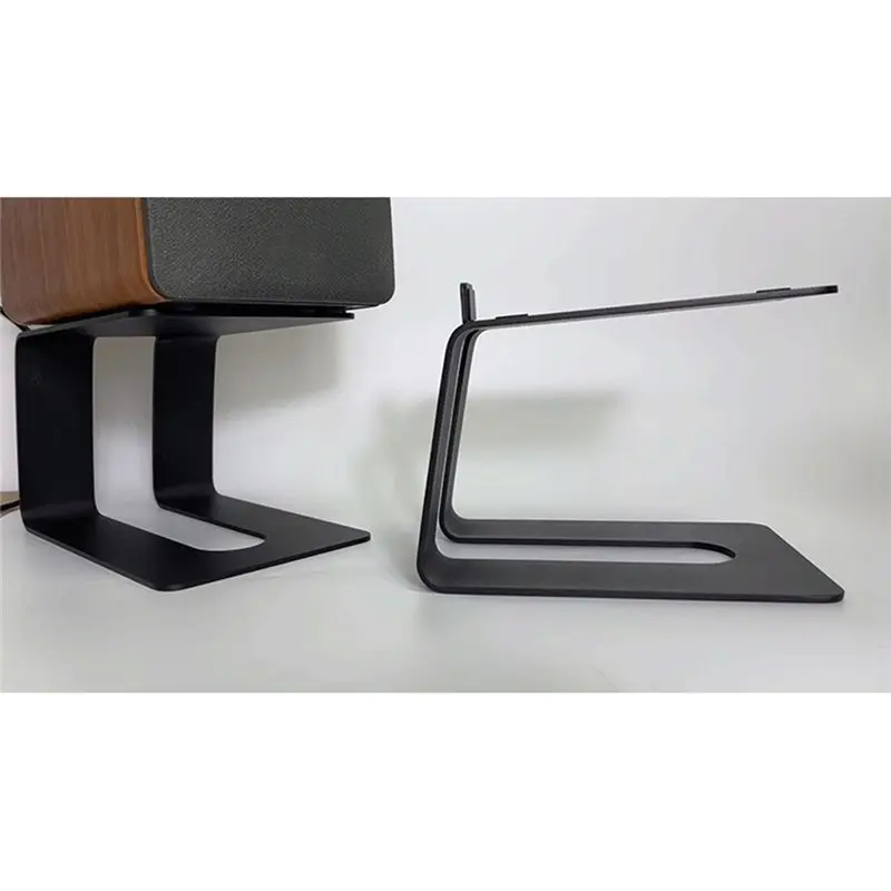 B21B Metal Desktop Speaker Stand Anti-Vibration Tabletop Holder Bracket In- Design for Better Audio Experience