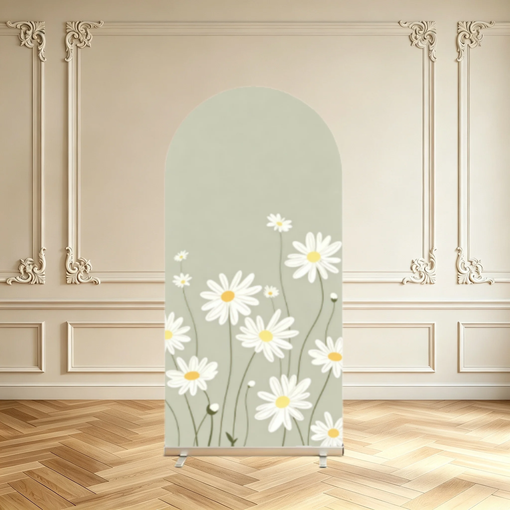 Green Cute Duck Baby Shower Arch Backdrop Cover Silly Goose Daisy Newborn Birthday Party Decoration Double Sided Arch Covers