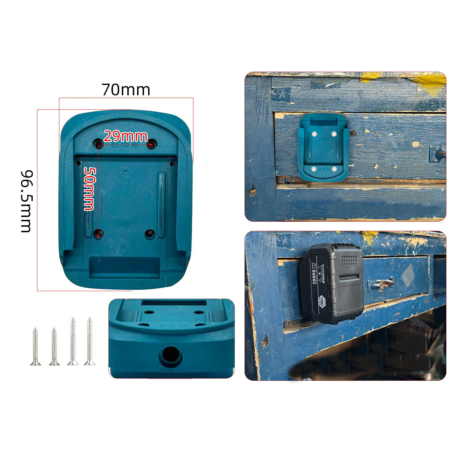 80 Grams 18V Battery Holder Easy Access Battery Holder Chainsaw Compact Lightweight Design Complete Mounting Kit