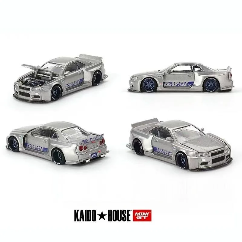 

KAIDO+MINIGT 1:64 Skyline R34 Alloy open cover version model
