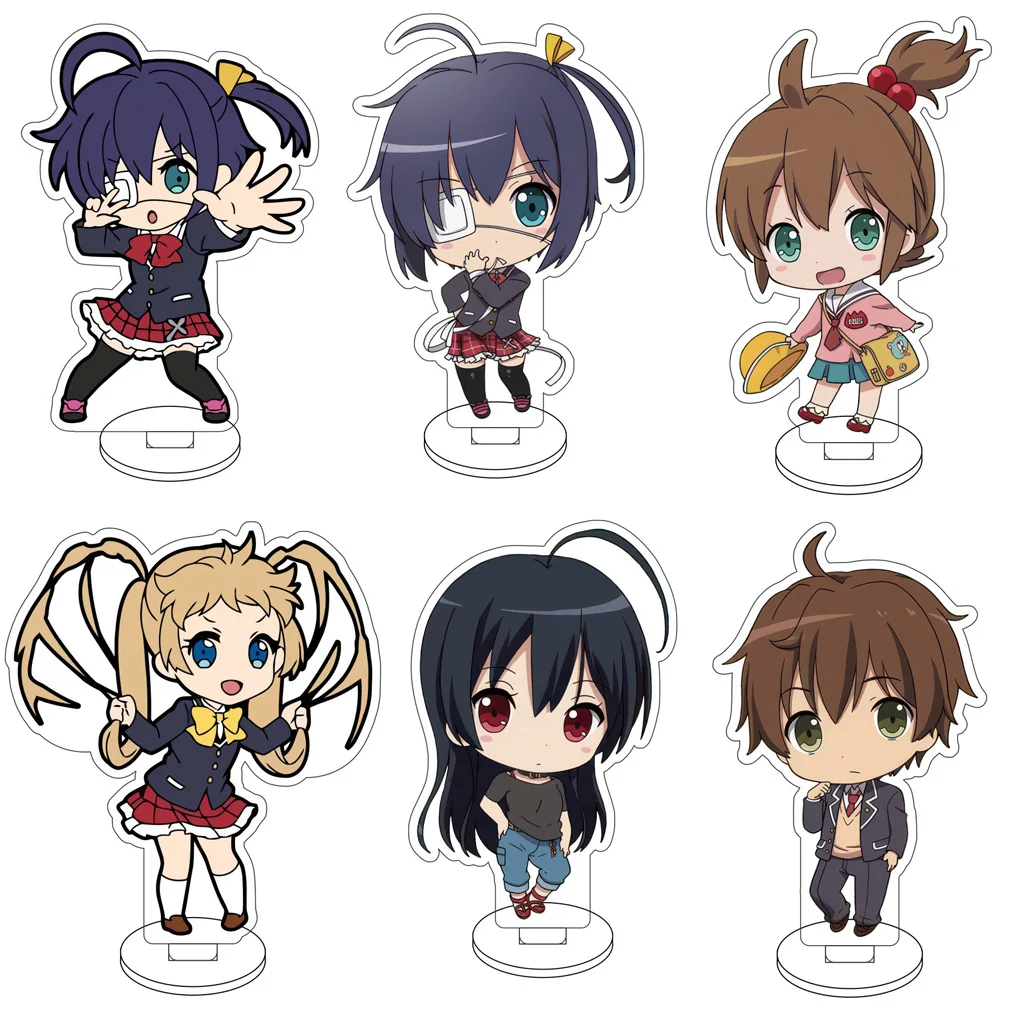 Figurine en acrylique de 10 cm, Anime Love, Chunibyo & Other Delusions, Takanashi Rikka, Togashi Yūta, Cadeaux mignons, Ornements
