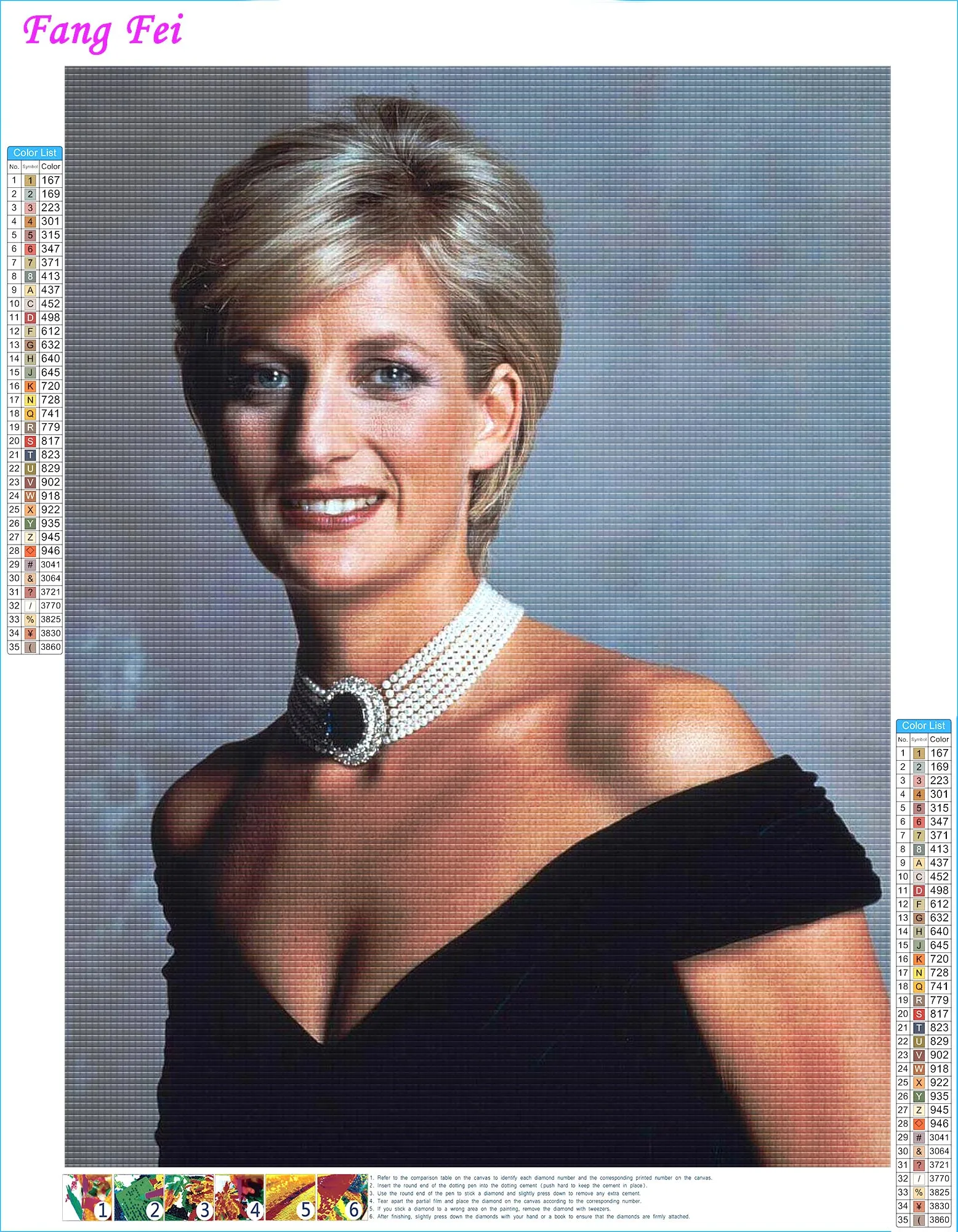 Princess Of Wales Diamond Rhinestones Painting Lady Diana Spencer Cross Stitch Embroidery Picture Mosaic Drill Craft Home Decor