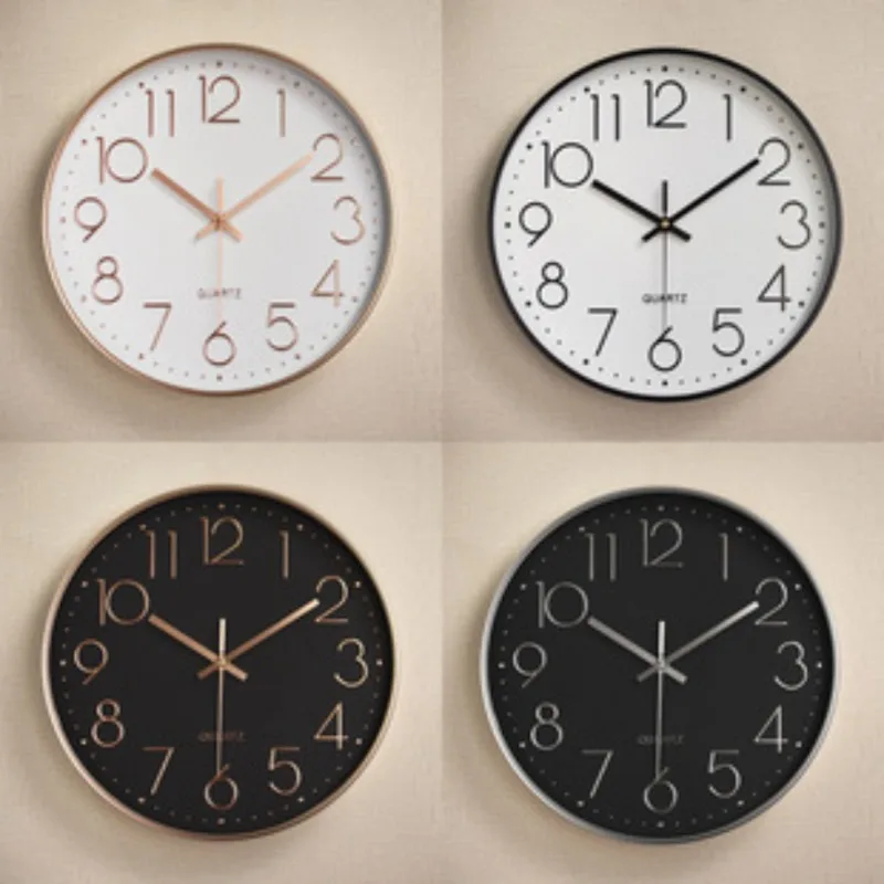 

Silent Metal Wall Clock with Creative Design for Fashionable Living Room - Aluminum Wall Clock with 30CM Diameter