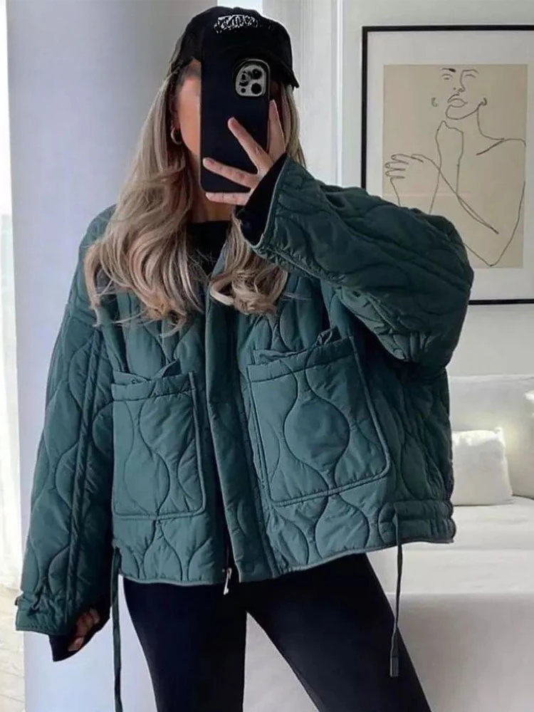 Women Fashion Winter Coats 5 Colors Stand Collar Jackets Woman With Large Pockets Hight Street Outerwear Mujer Coats