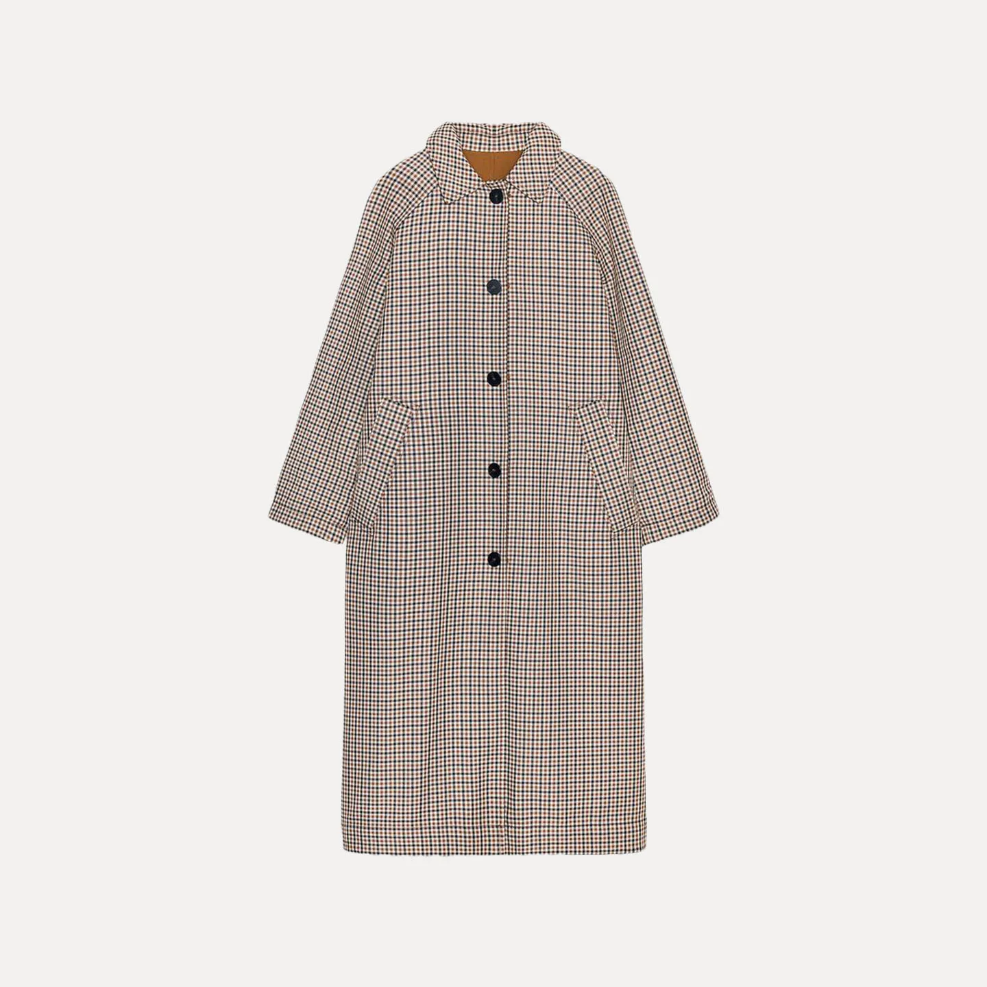 Damski płaszcz dwustronny, luźny, prosty, z prostym krojem, długi, z długim rękawem, z kolekcji New Faion 2025.