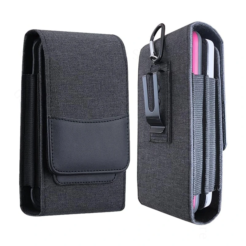 

Pouches For Xiaomi 17 Pro Max Nylon Cloth Leather Phone Holder Card Case For Mi 15S Pro 15 Ultra 14TPro 13 12S 12X 13t Waist Bag