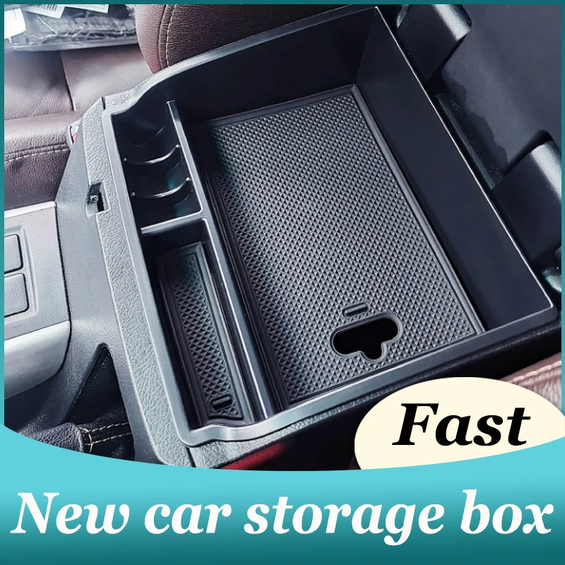 Car  Armrest Storage Box Tray For Toyota Fortuner Hilux 2015-2022 Car Armrest Storage Box Center Console Organizer Tray Pallet