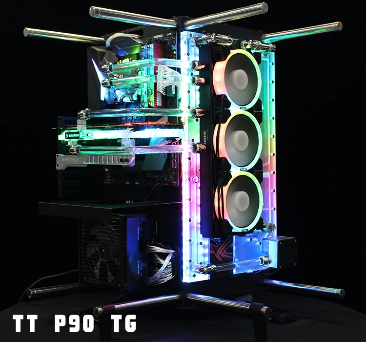 

Acrylic Board Water Channel use for TT Core P90TG Computer Case / Screw Fix / Instead Reservoir / 5V 3PIN RGB Light / Combo DDC