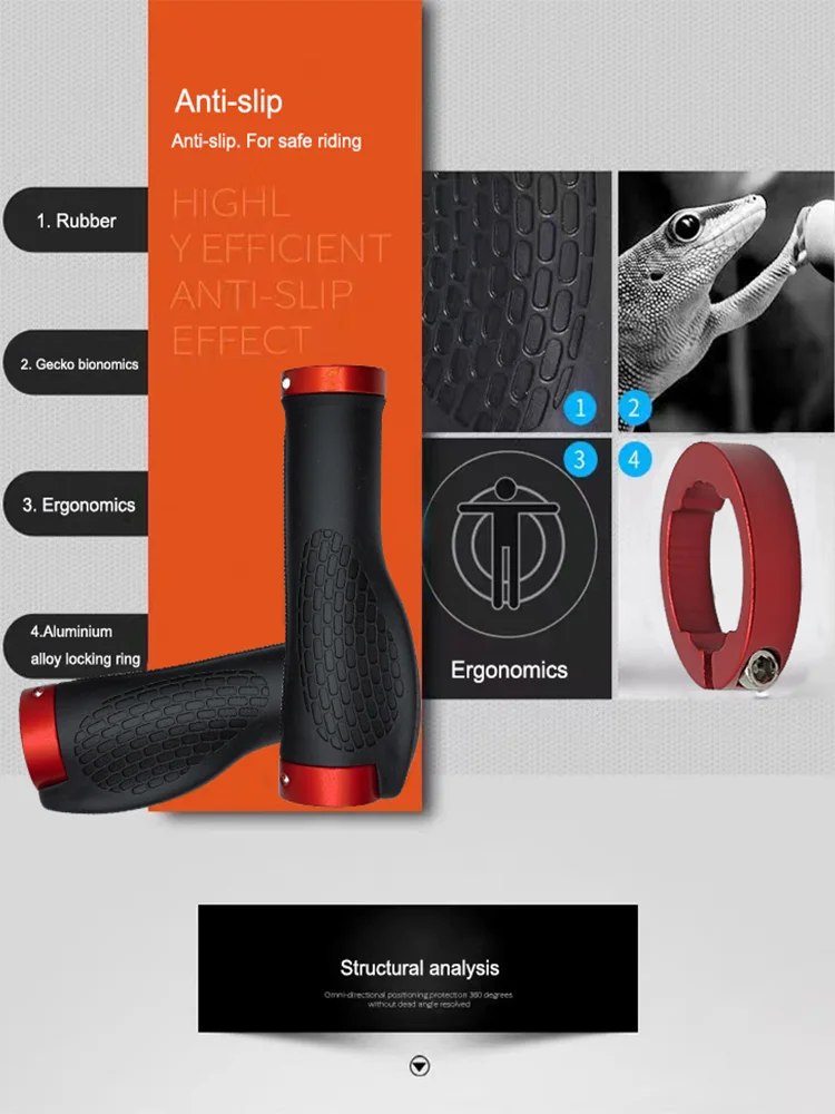 AliExpress PROMEND 1 Pair Bicycle Grips MTB Bike Handbar Grips Rubber Non-slip Bilateral Lock Cycling BMX Handle Grips Bikes Handlebar Grips