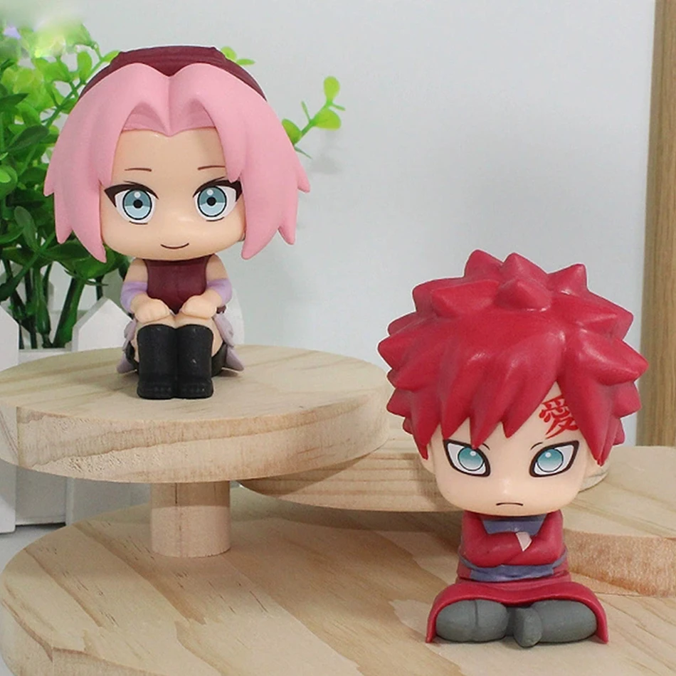 9cm Naruto Anime Figure Naruto Kakashi Action Figure Q Version Kawaii Sasuke Itachi Figurine Car Decoration Collection Model Toy