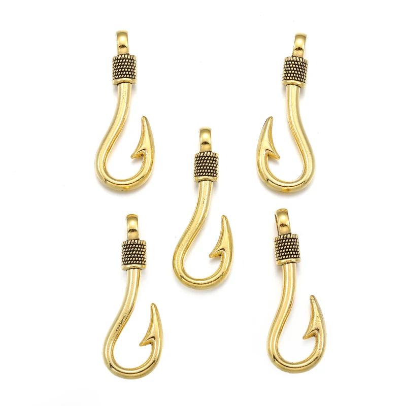 7pcs Fish Hook Charms for DIY Handmade Craft