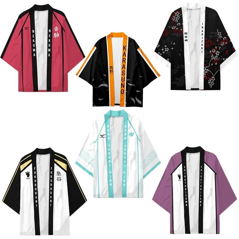 

Japanese Anime Tops Volleyball Youth Cosplay Costume Hinata Shoyo Haori Oikawa Tooru Cardigan Adult Comic Exhibition Outfit