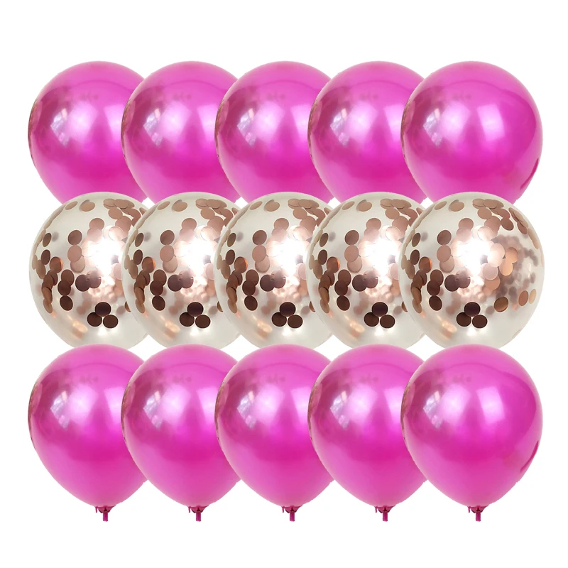 

15Pcs/set Glitter Confetti Balloon 12 Inch Confetti Transparent Balloons for Party Decor Wedding Birthday Baby Shower Air Balls