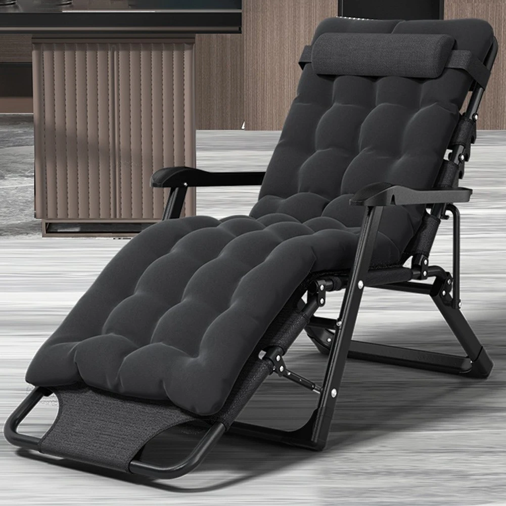 LOUNGE Chair Foldable Recliner Chair Adjustable Patio Recliner with Headrest Cushion for Indoor Outdoor