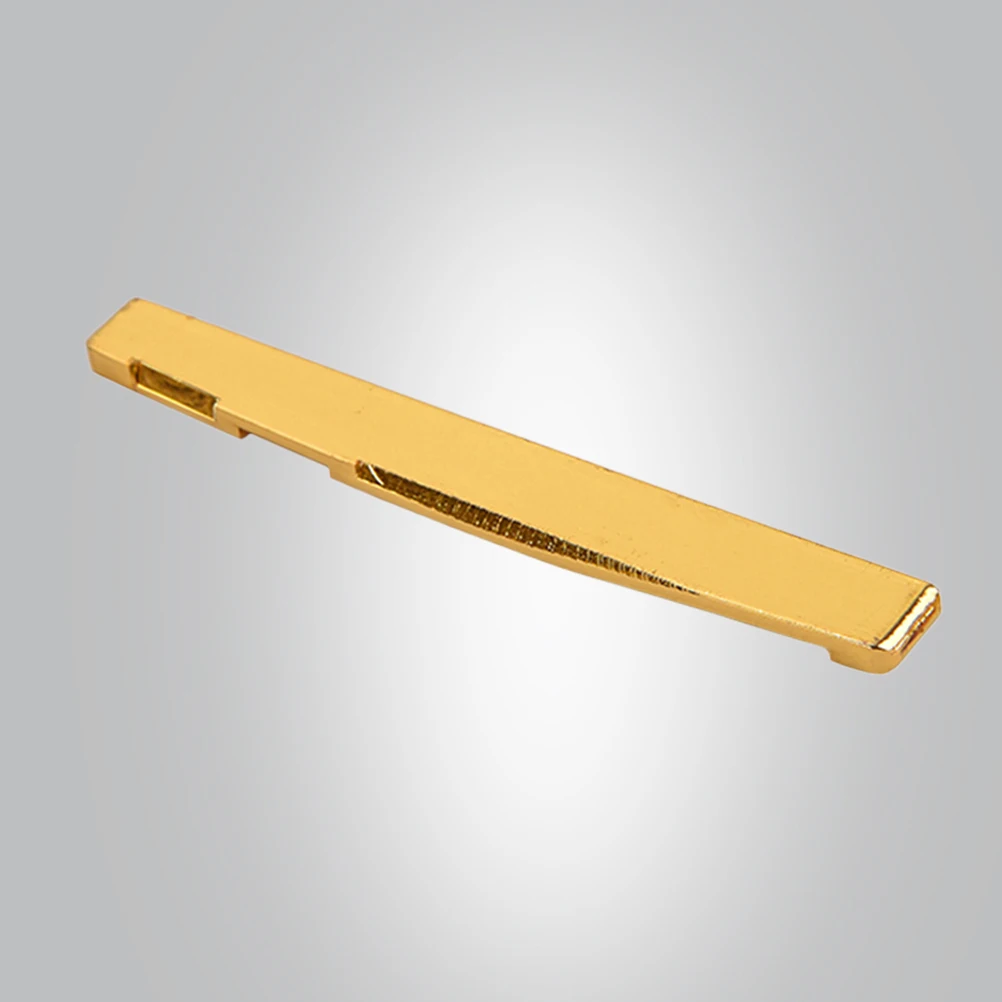 

Bronze Guitar Bridge Saddle Brass Material Acoustic Folk Guitar Parts Accessories Gold Plated Tone Improvement Replacement