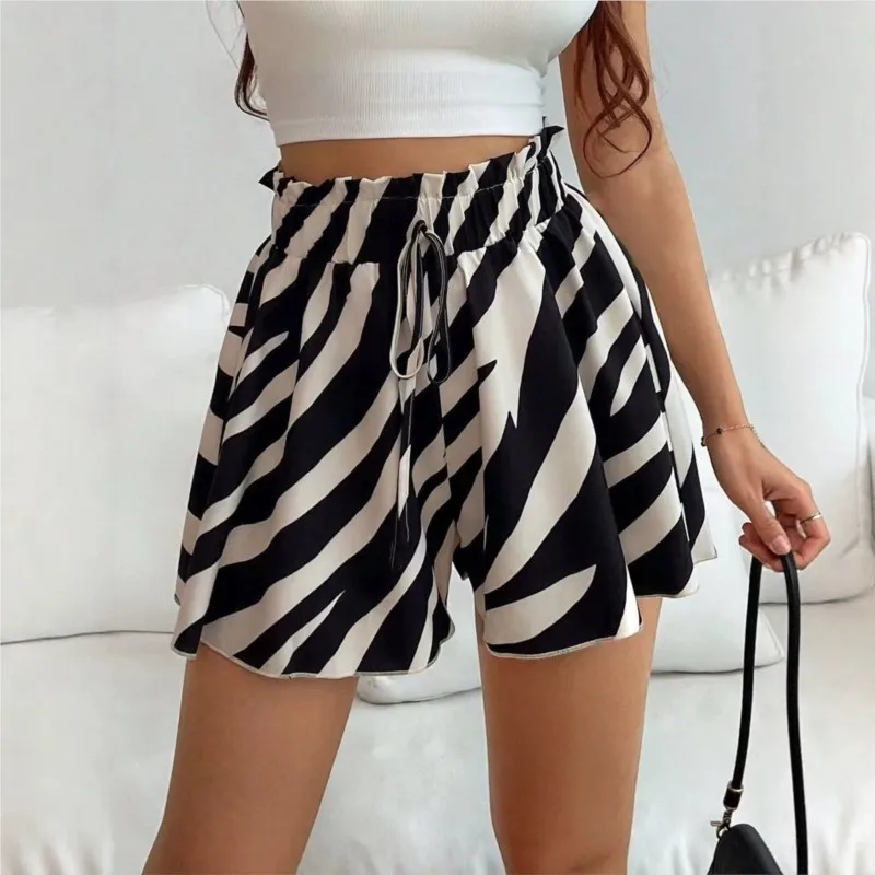 2026 New Summer Women's Shorts Printed Casual Loose Fashionable Comfortable Bohemian Style Unique Seaside Vacation Style Shorts