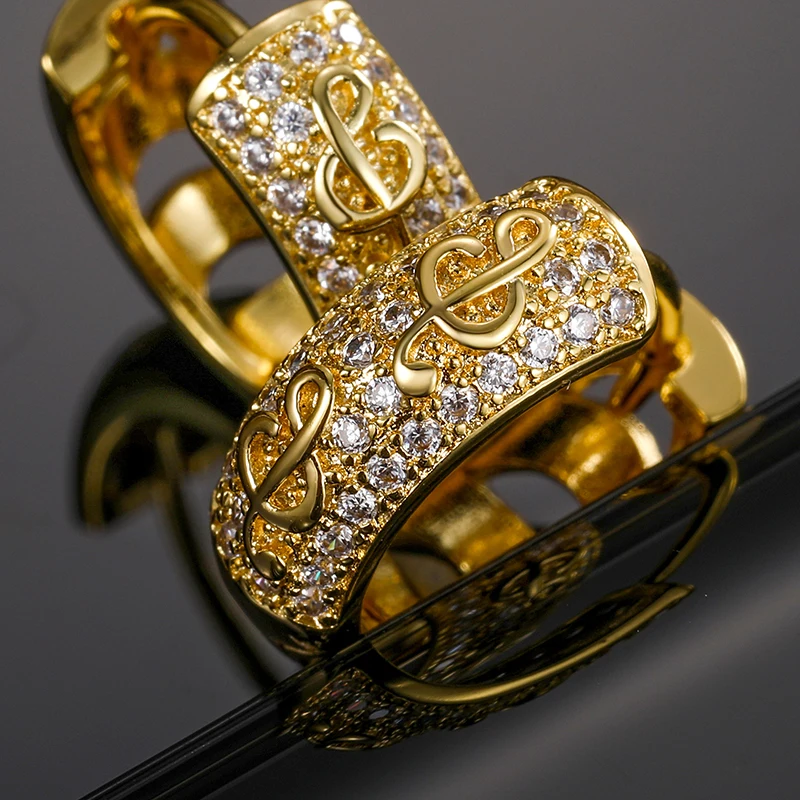 2022 Hot Sale Fashion Men Women Jewelry Gold Plated Iced Out Brass AAAAA Zircon Hoop Earrings