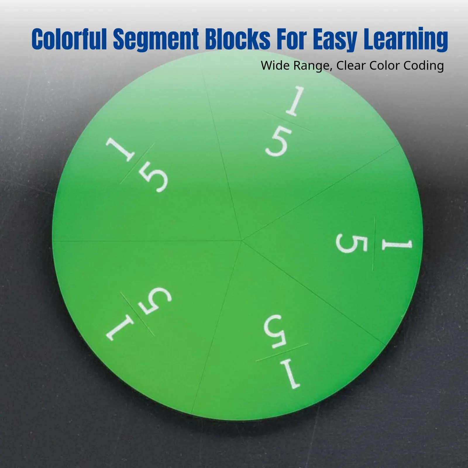 Fraction Demonstrator, Large Round Foam Board Teaching Aid, Math Manipulative for Primary Classroom