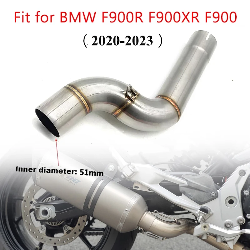 Für BMW F900 F900XR F900R 2020 - 2023 Slip-On Motorrad-Auspuffanlage Hochleistungs-Mittelrohr Schalldämpfer