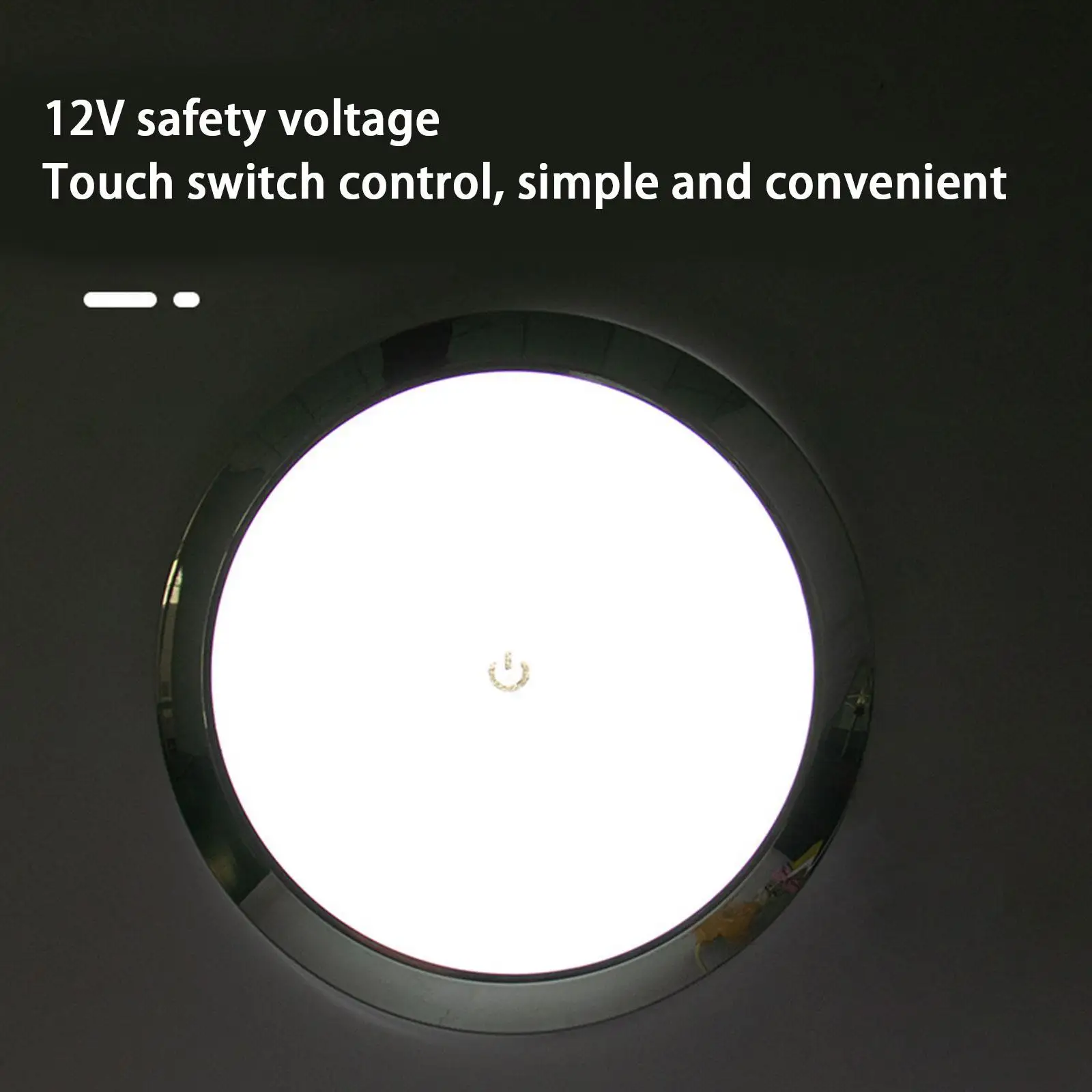 RV Interior Ceiling LED Light With Switch 5W 12V/24V Car Interior Led Round Light RV Indoor Roof Lamp For Camper Boat