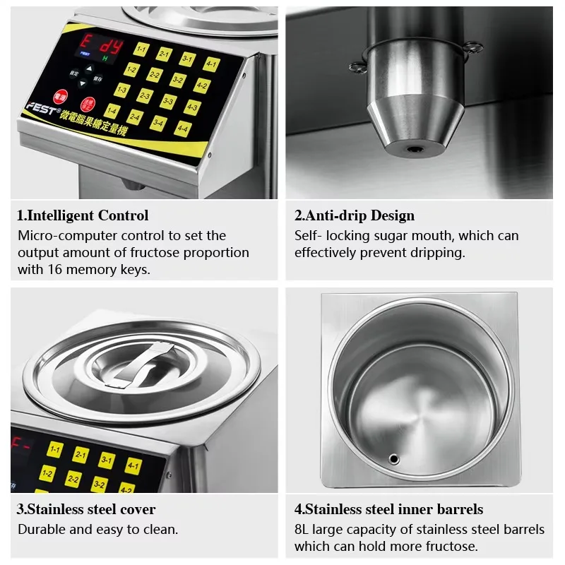 Commerciële Fructose Dispensers Machine Bubble Tea Siroop Doseren Boba Thee Apparatuur