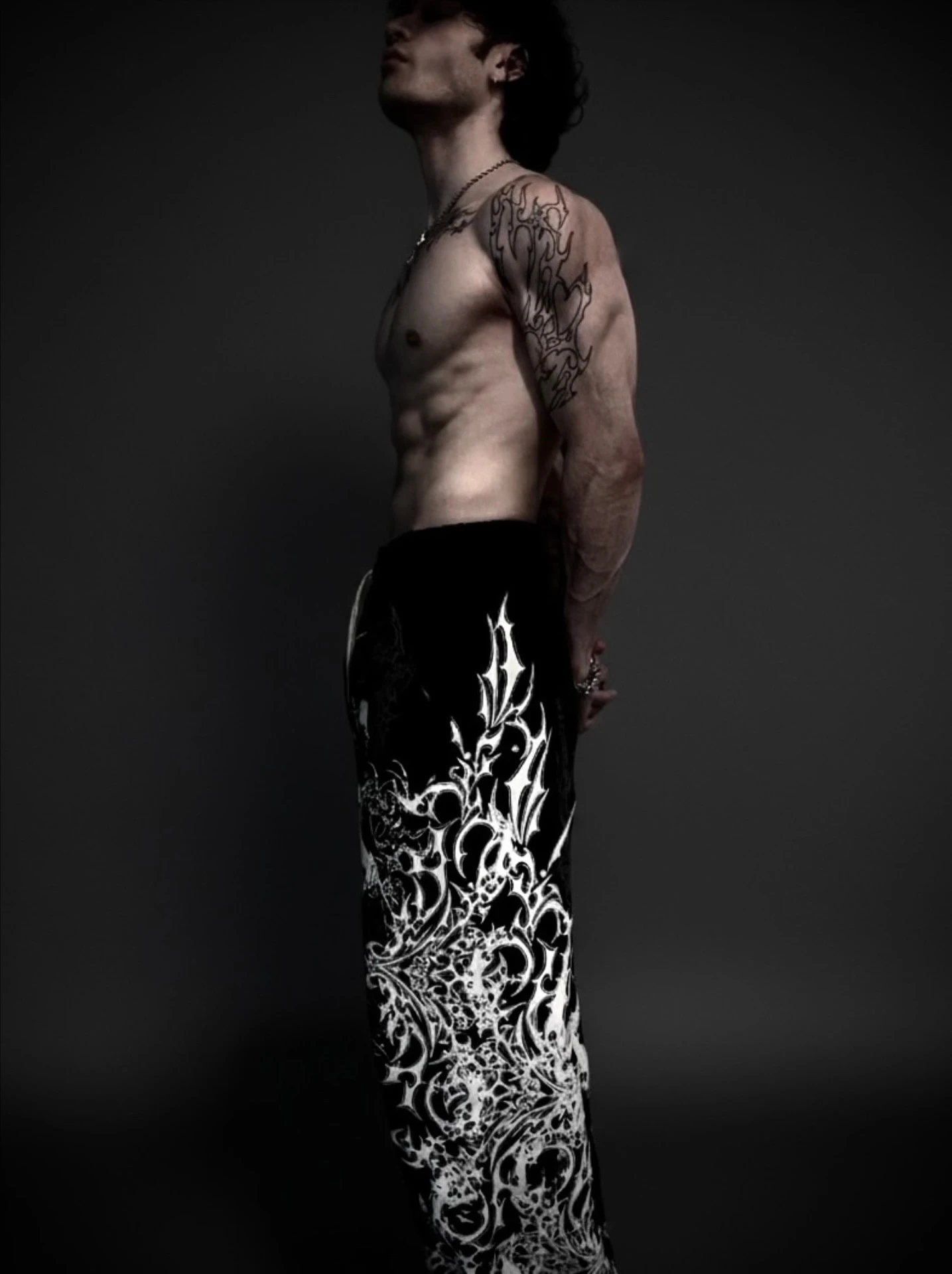 2026 Summer New Y2K Retro Casual Pants Angel and Devil Direct Spray Printed Floor Pants Extra Large Neutral Fashion Pants