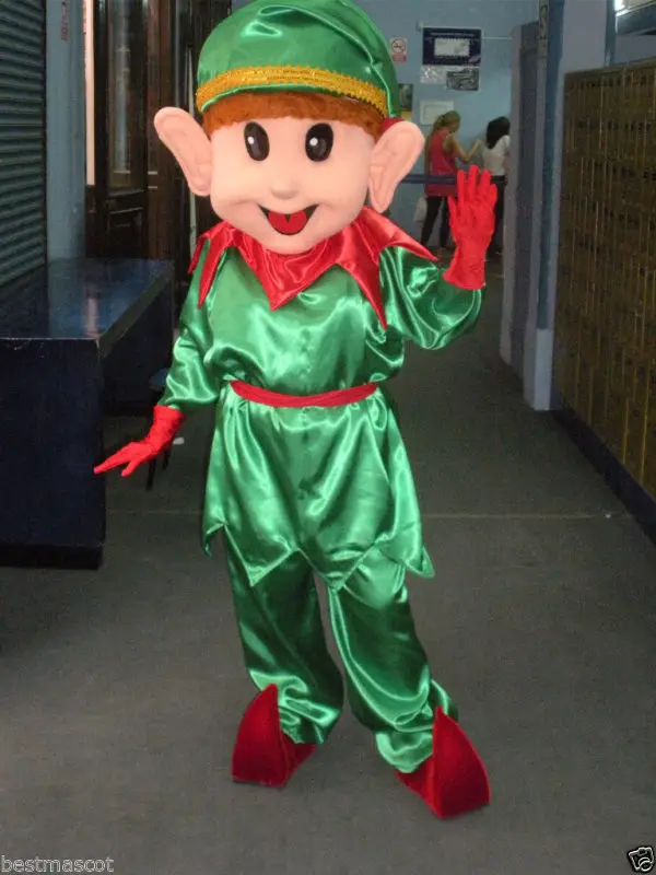 New Adult Hot Sale Foam  christmas elf Fancy Cartoon Mascot Costume Plush Christmas Fancy Dress Halloween Mascot Costume