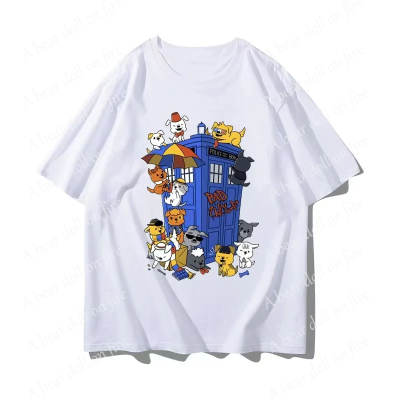 Doctor Who Tardis Trend Fashion Printing Cotton Summer Men Clothing Kid T-Shirt Breathable Women And Kid Clothing Tops