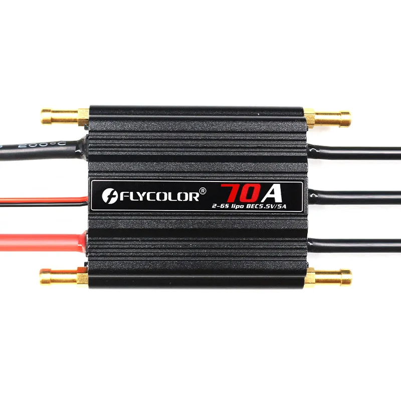 

Flycolor FlyMonster 70A Waterproof Brushless ESC 2-6S Lipo Electric Speed Controller BEC Water Cooling System RC Boats Plastic