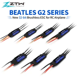 ZTW-controlador de velocidad de ala fija para avión teledirigido, 32 bits, sin escobillas ESC Beatles G2 20A/30A/40A/50A/60A/80A/100A 2-6S SBEC 5V/6V 8A