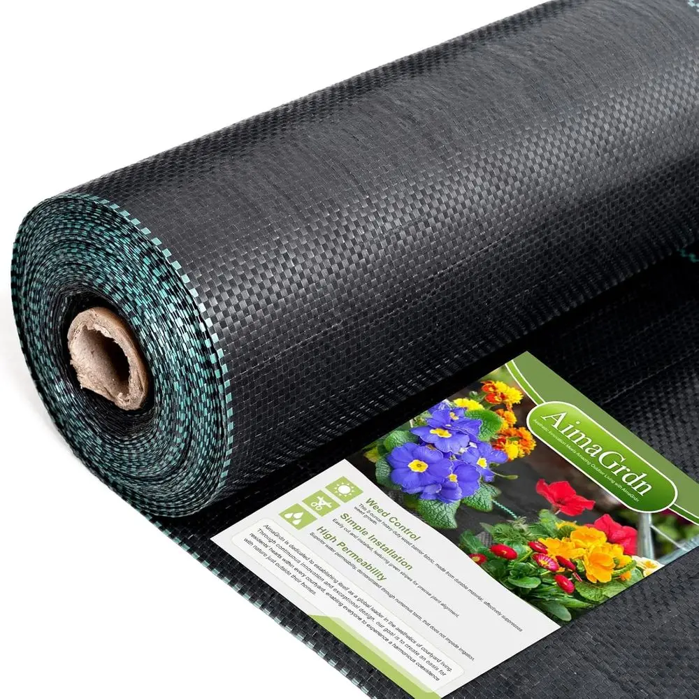 Commercial Geotextile Fabric | 13FTx108FT Heavy Duty Weed Barrier - Durable Driveway Fabric & Ground Cover Mat for Landscaping,