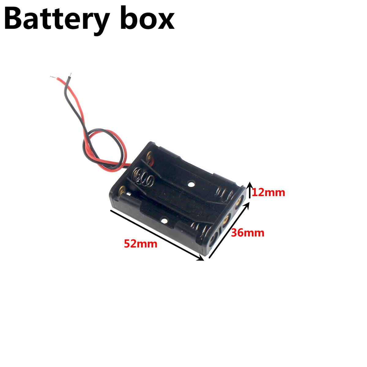 2X 3X 4X AAA Waterproof battery box with cover and switch Four AA boxes with switch battery box