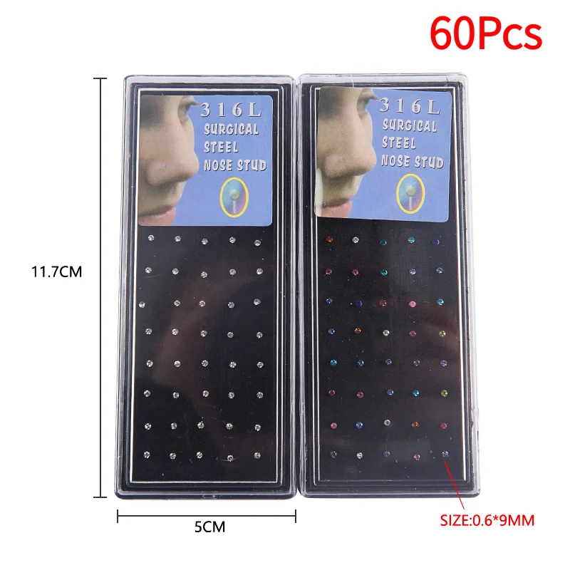 Set de 60 Piezas de Anillos pa - Body Jewelry Nose Studs reseña y precio