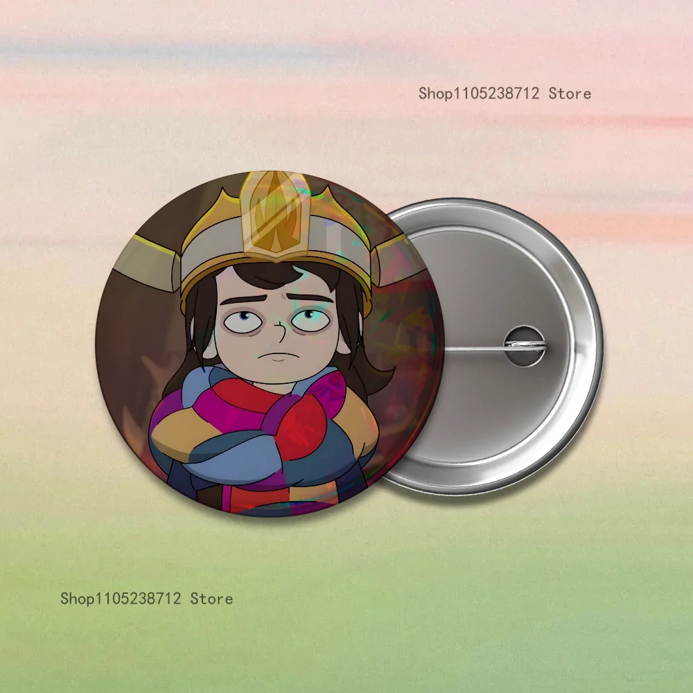 Abaddon H-HauntedS H-Hotel شارات زر مستدير الإبداعية دبوس بروش شارة حقيبة ديكور المشجعين جمع الأصدقاء الهدايا