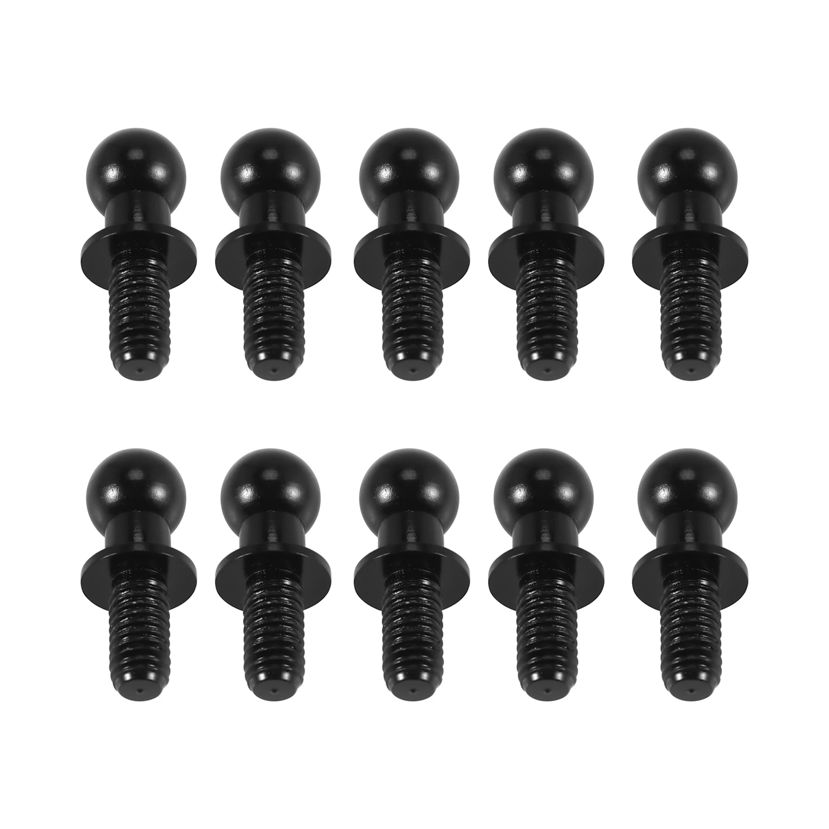 A48U 10Pcs M3 Metal Hex Ball Head Screws for Tamiya TT01 TT02 Sakura D5 1/10 RC Drift Car Spare Parts Universal,Black