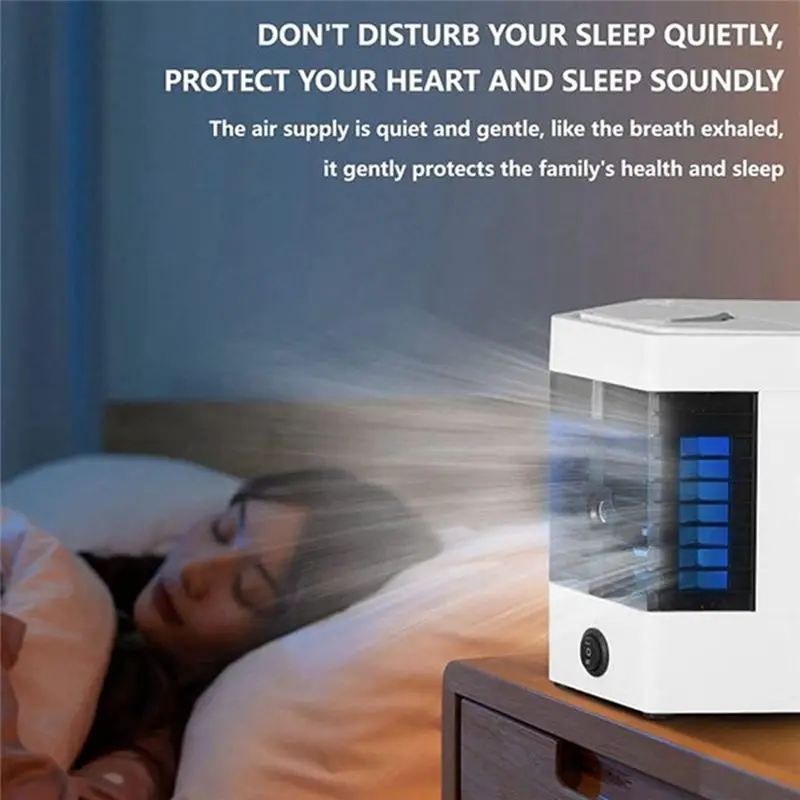 AEE4-Mini Air Conditioning Fan Desktop Cooler Fan USB Portable Spray Humidifier Water Cooling Fan For Bedroom And Desktop