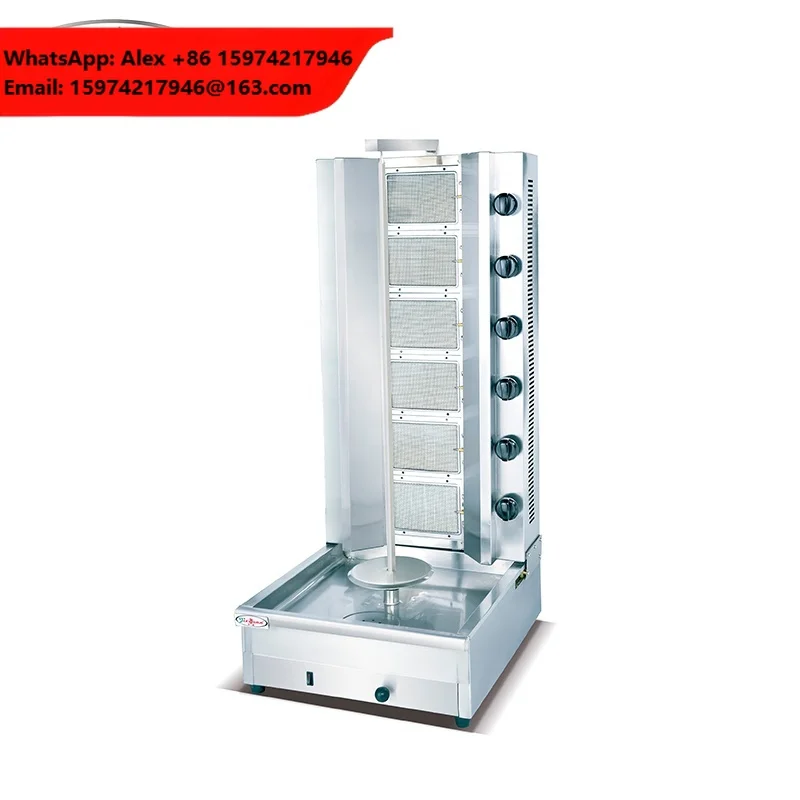 Gas 6-burner Kebab Machine/ Doner Machine/ Shawarma Machine Automatic Kebab Machine