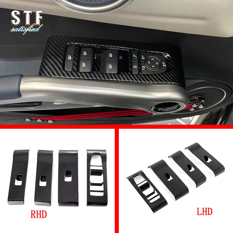 

Carbon Fiber Style Interior Door Window Buttons Cover Trim For BYD ATTO 3 Yuan Plus 2022 2023 Car Accessories Stickers