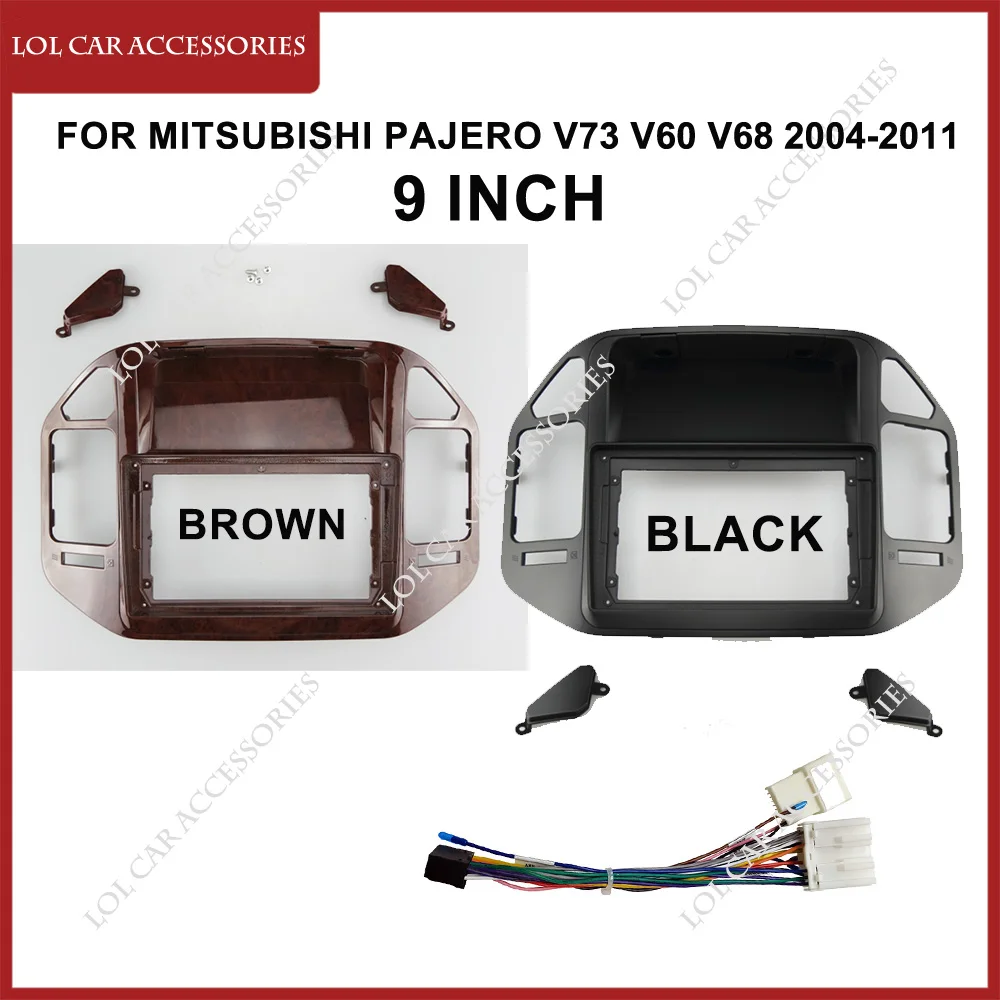

9 дюймов для Mitsubishi Pajero V73 V60 V68 2004-2011 Автомагнитола Стерео GPS MP5 Android плеер 2 Din головное устройство Fascia Панель рамка