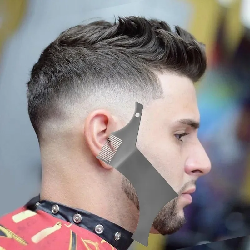 Barba in acciaio inossidabile Stencil Modellazione Pettine Modello Modellatura Styling Righello Pettini Strumento Barba Rasatura Parrucchiere Cura Baffi