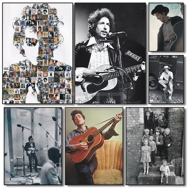 Singer Bob Dylan Vintage Posters Vintage Music Prints Magazine Clipping Canvas Wall Art Pictures Home Room Decor Music Fan Gift