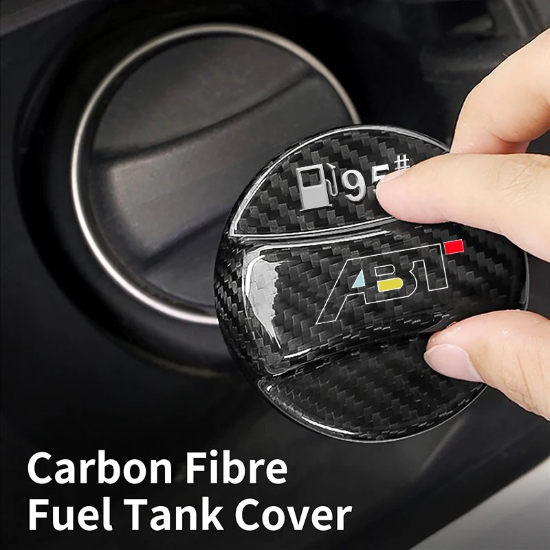 Car Carbon Fiber Fuel Tank Cover Auto Accessories For ABT Sport A1 A3 A4 A5 A6 A7 A8 Q2 Q3 Q5 Q7 Q8 TT S3 S4 RS5 RS6 RS7 S7 S