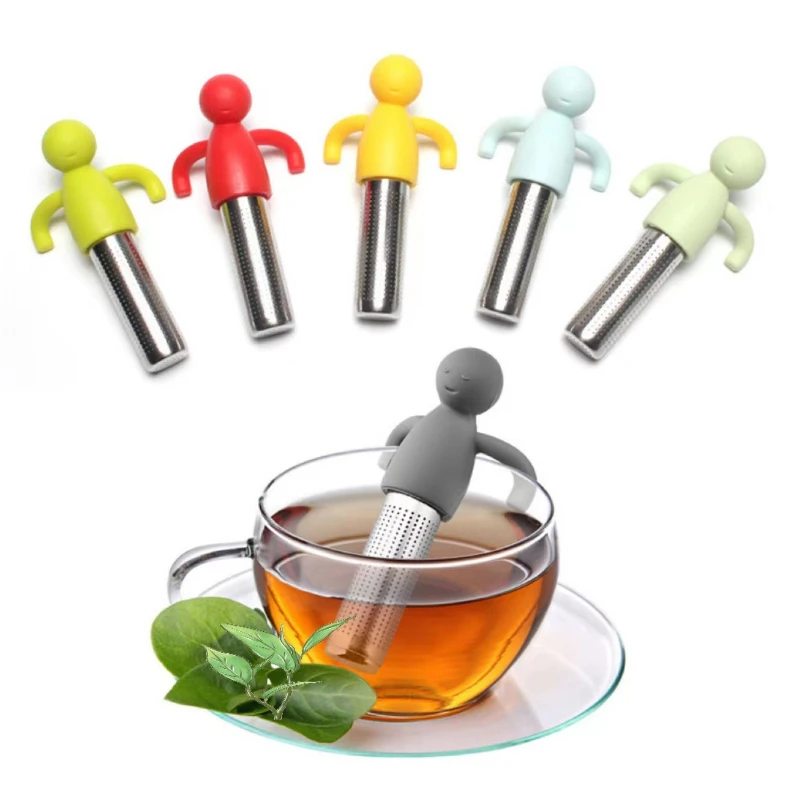 Stainless Steel Tea Infuser Kitchen Accessory Household Use Reusable Metal Makeup Brushes Massage Kitchen Dining Bar Garden