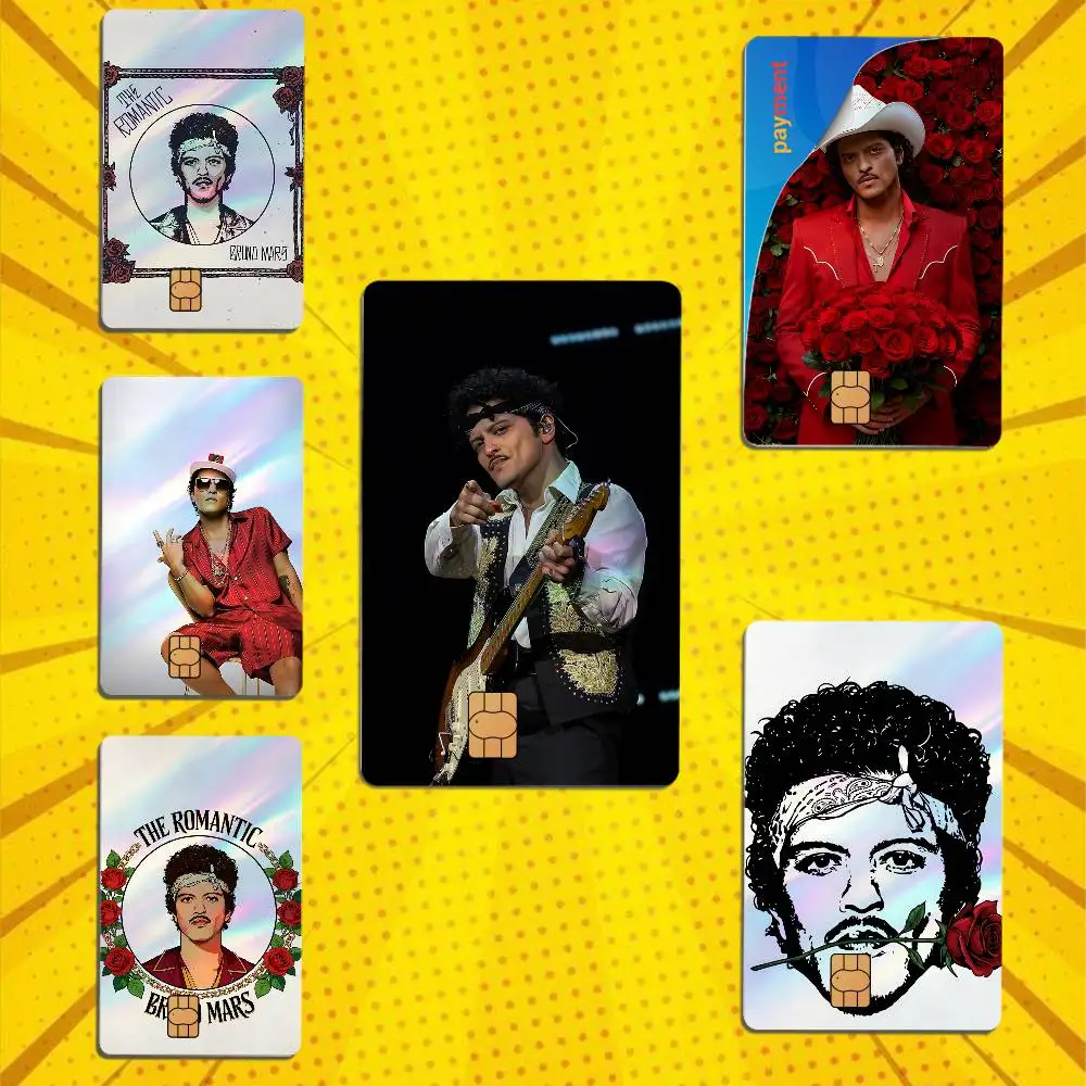 The Romantic Bruno Mars Laser shimmer Credit Card Skin Party Stickers For Visa Bank Card Bus Metro Access Card Pvc Decal Gift
