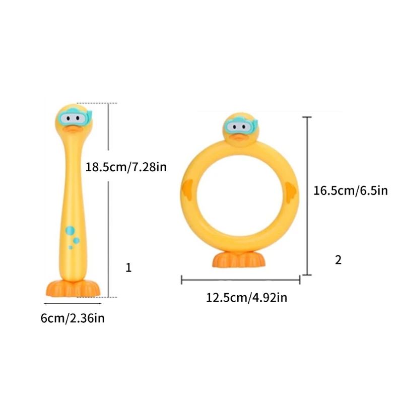 3Pcs Dive Rings Toy Breath Holding Challenge Toy For Children Fun 15UB