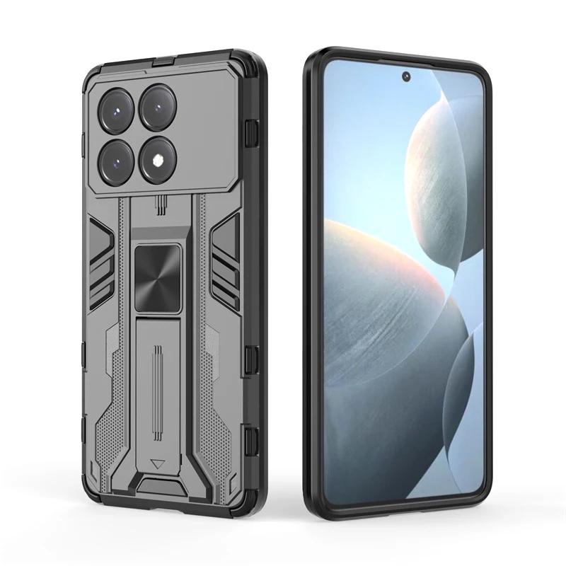 For Poco X6 Pro 5G Case Armor Kickstand Shockproof Phone Cover for Pocox6pro Poko Little X6Pro X 6 Pro Car Magnetic Holder Funda