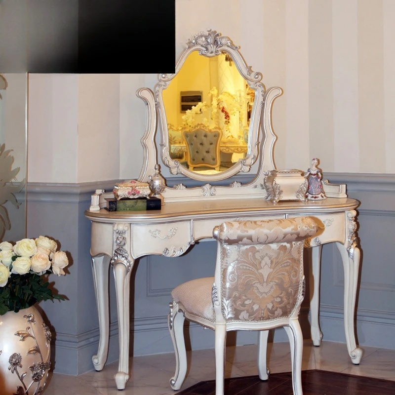 

European dressing table, bedroom French birch dressing table